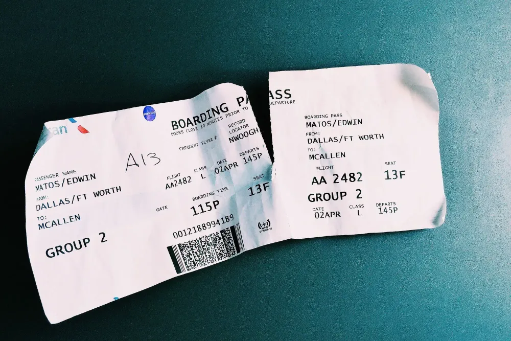 ripped boarding pass American
